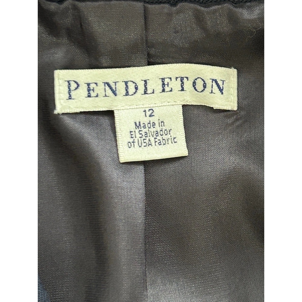 Pendleton Womans Navy Double Breasted Blazer Gold… - image 6